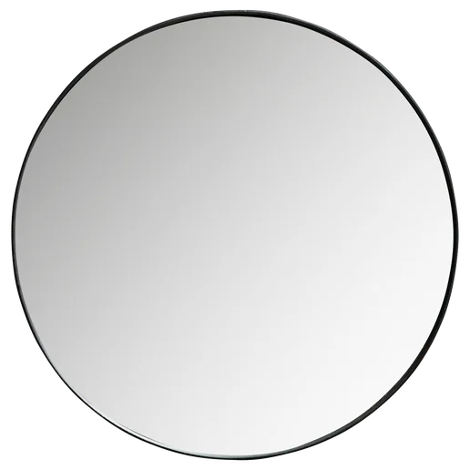 Spiegel Ila zwart Ø80 cm