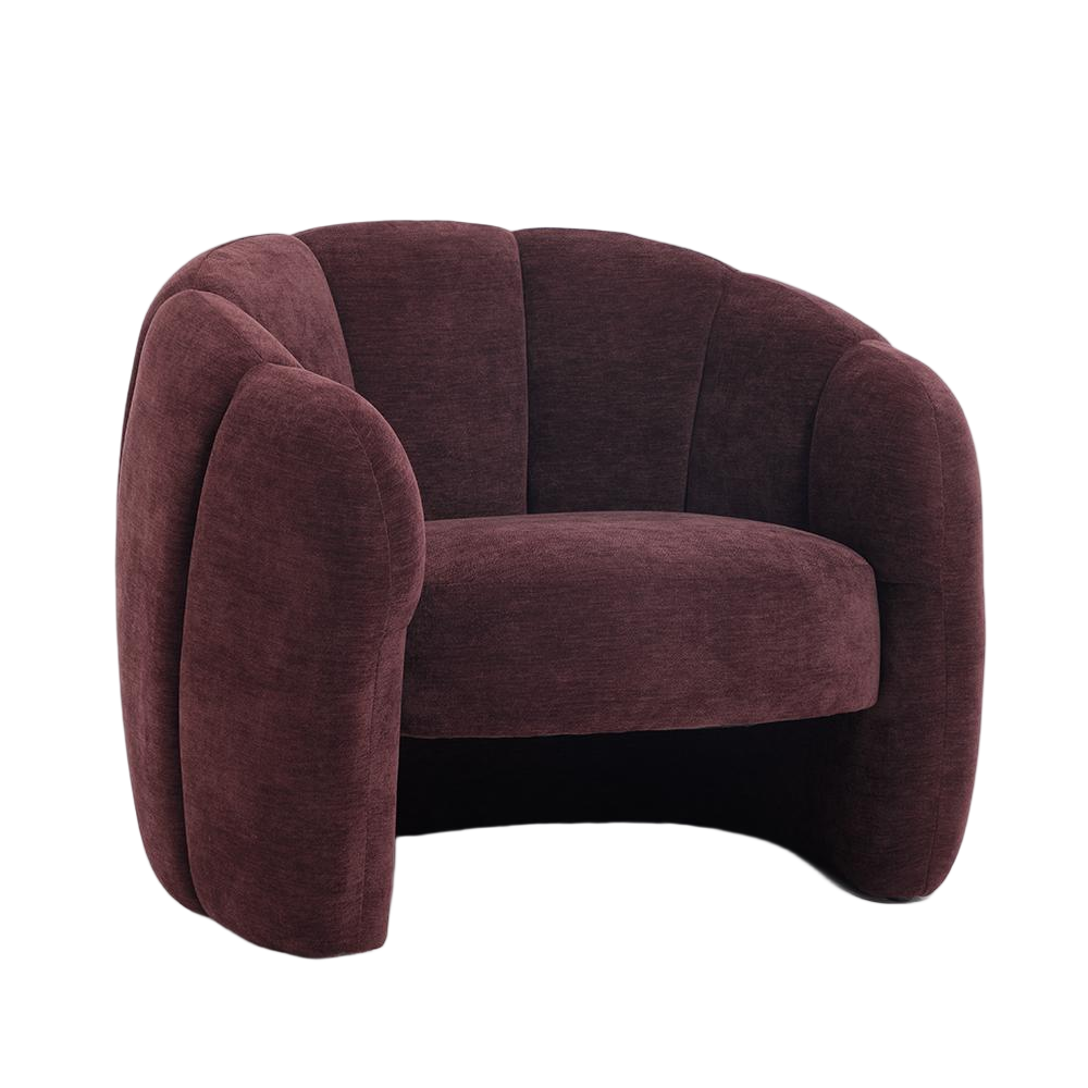 Fauteuil Rale velours paars 55 cm