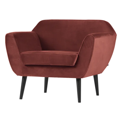 Fauteuil Norro velours rood