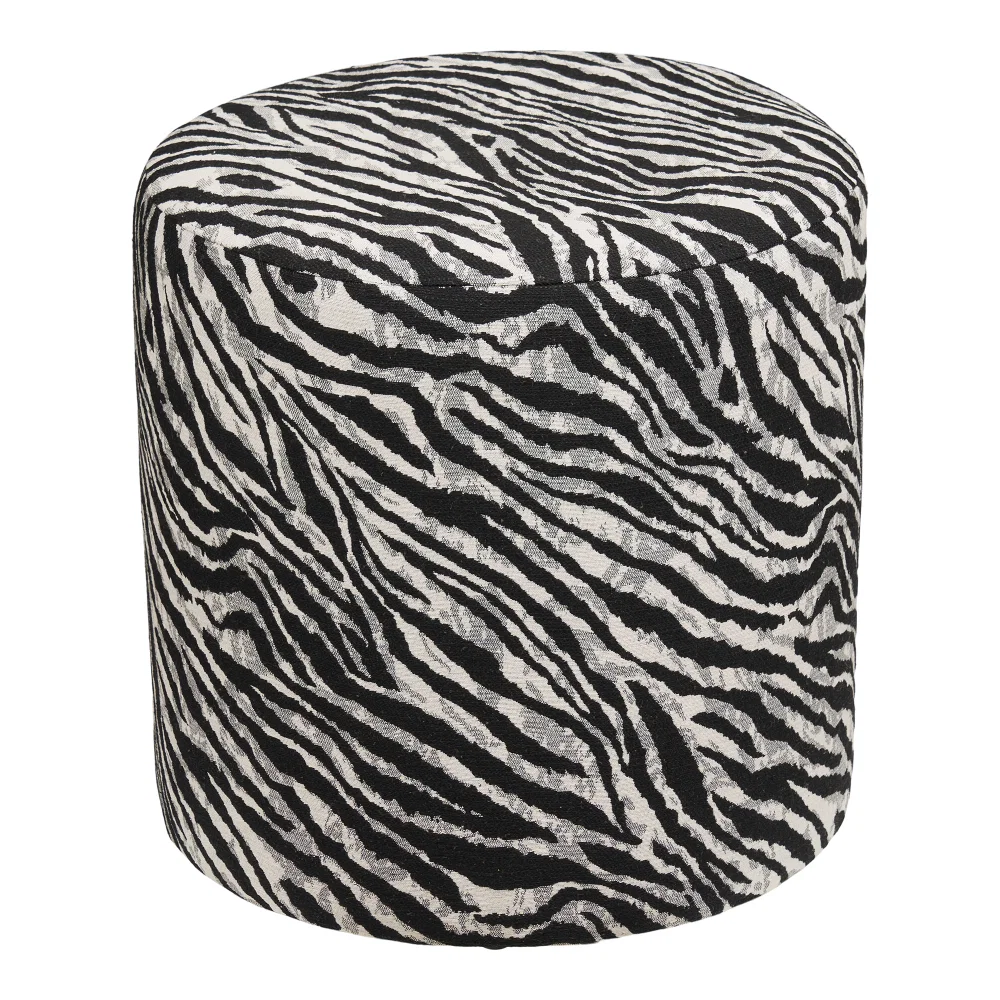 Poef Levro polyester zwart 40 cm