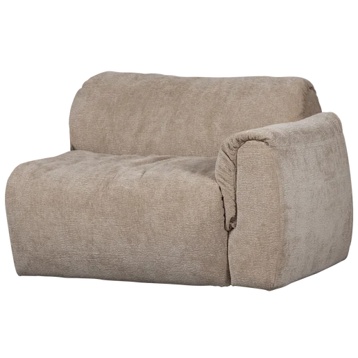 Bank Orveto polyester beige 1-zits rechts 114 cm