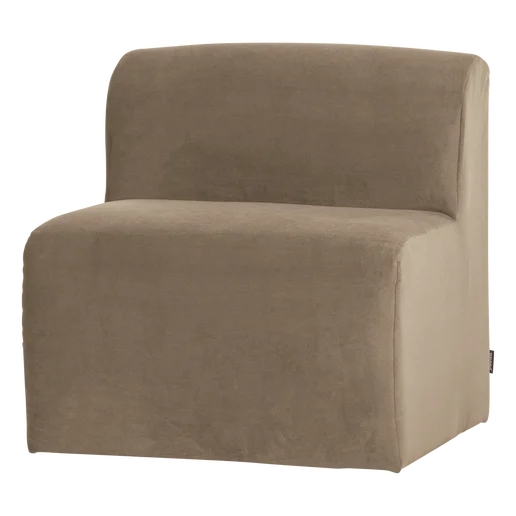 Bank Delon velours taupe 84 cm