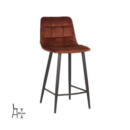 Barkruk Alen velours roestbruin 7 42 cm