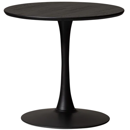 Eettafel Vesia eiken zwart Ø80 cm