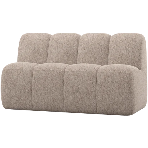 Bank Alrio chenille beige 164 cm 164 cm