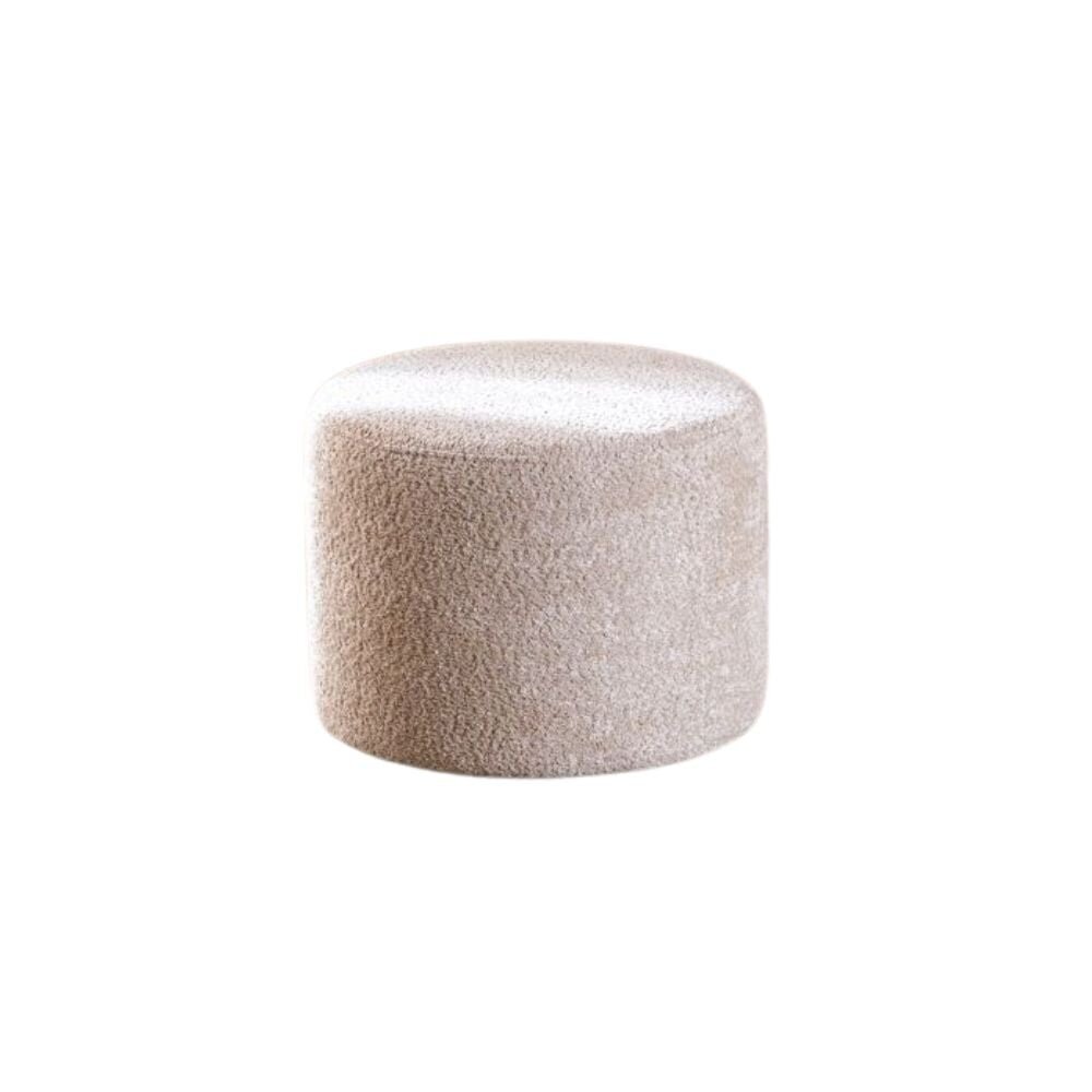 Poef Arel bouclé beige 50 cm