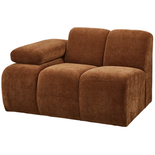 Bank Vinvero bruin 1-zits links 124 cm
