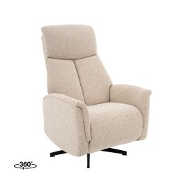 Fauteuil Rala royal bouclé naturel 110 73 cm