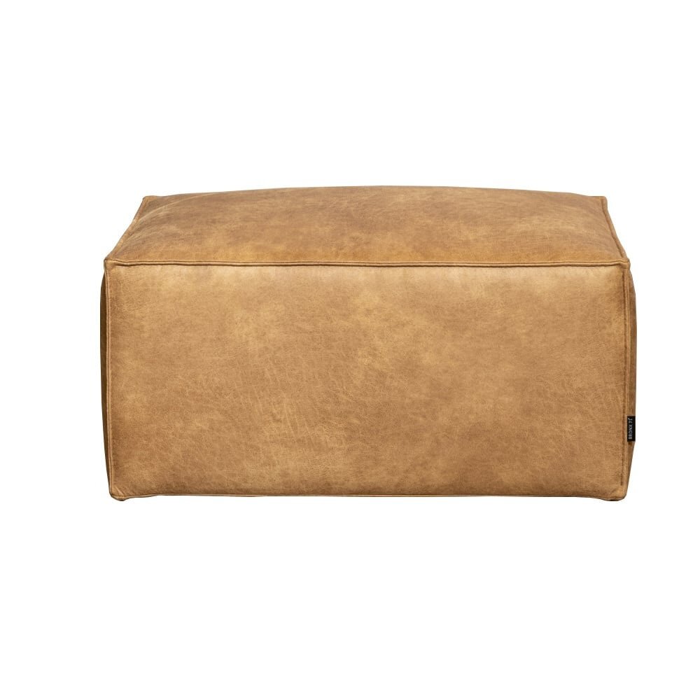 Poef Veso eco-leer beige 82 cm