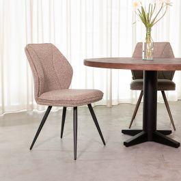 Eetkamerstoel Maran royal bouclé mushroom 170 51 cm