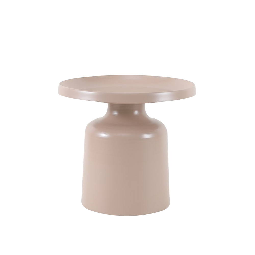 Salontafel Zelis gepoedercoat metaal taupe rond