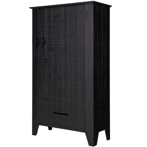 Kast Maris zwart 85 × 142 cm hoog