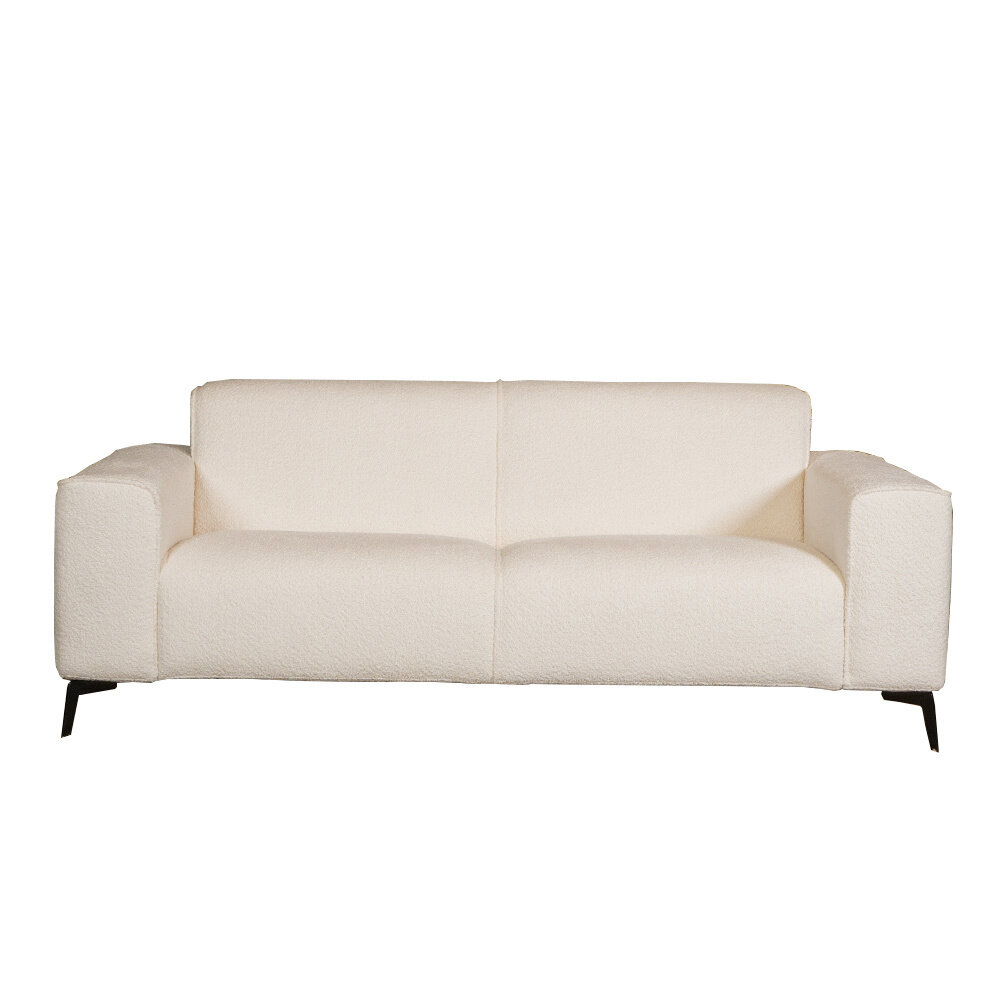 Bank Valel bouclé wit 5-zits