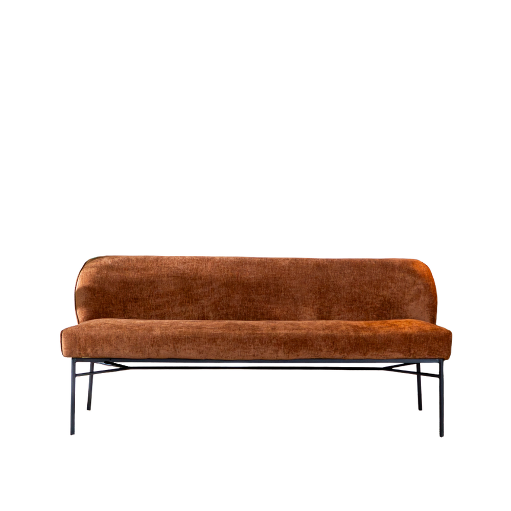 Bankje Grato chenille koper 155 cm