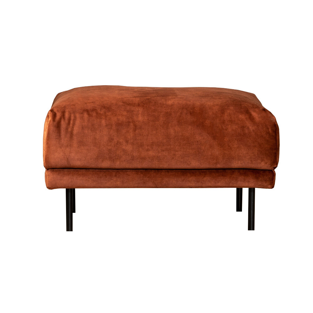 Poef Levia velours koper 90 cm