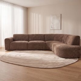 Vloerkleed Novro polyester beige 290 cm