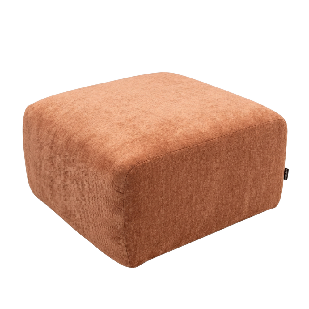 Poef Marel chenille terracotta