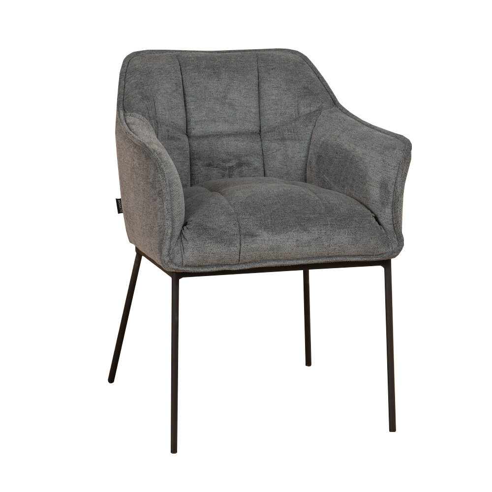 Stoel Jasmi polyester antraciet 62 cm