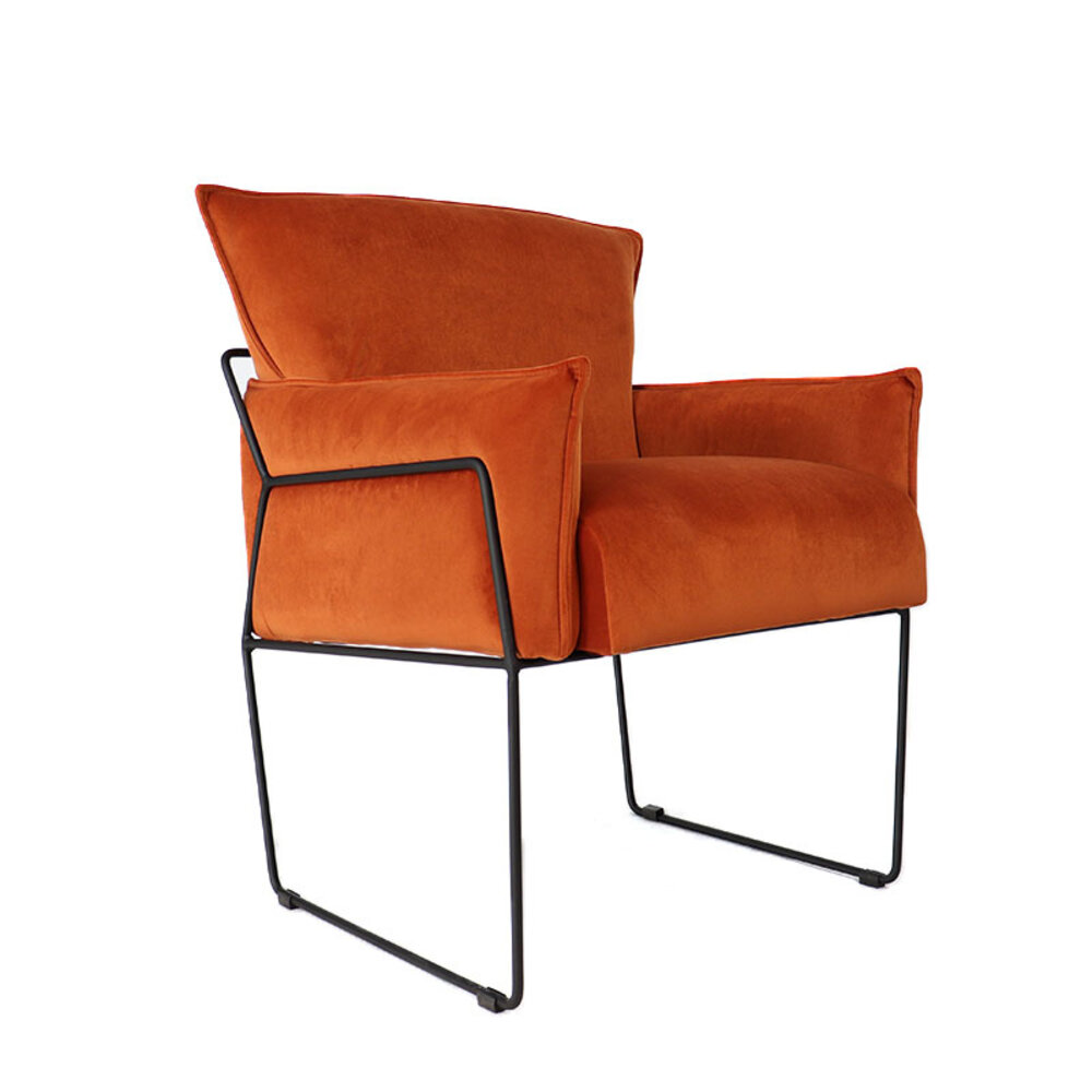 Fauteuil Orel velours koper 61 cm