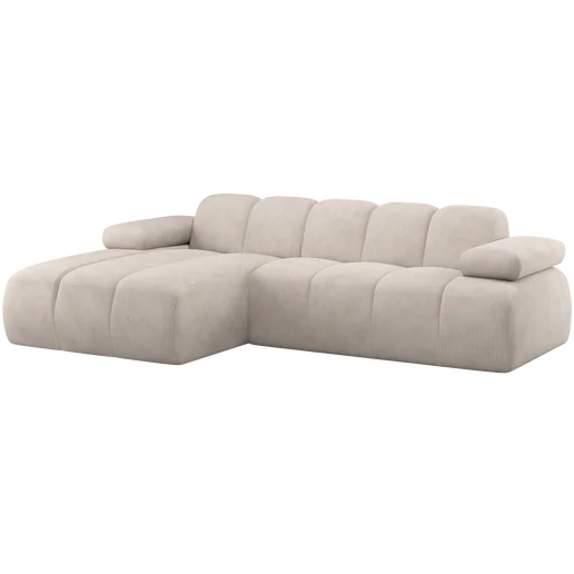 Chaise longue Rosel beige links 284 cm