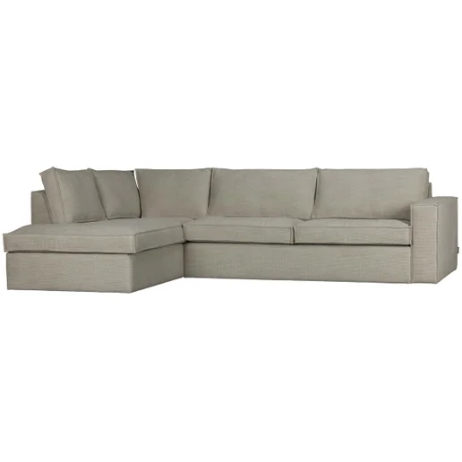 Hoekbank Coris polyester naturel links 283 cm