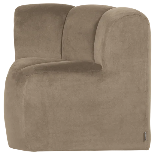 Bank Vinen velours taupe 83 cm