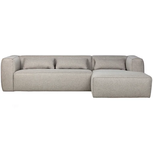 Hoekbank Delto polyester grijs rechts