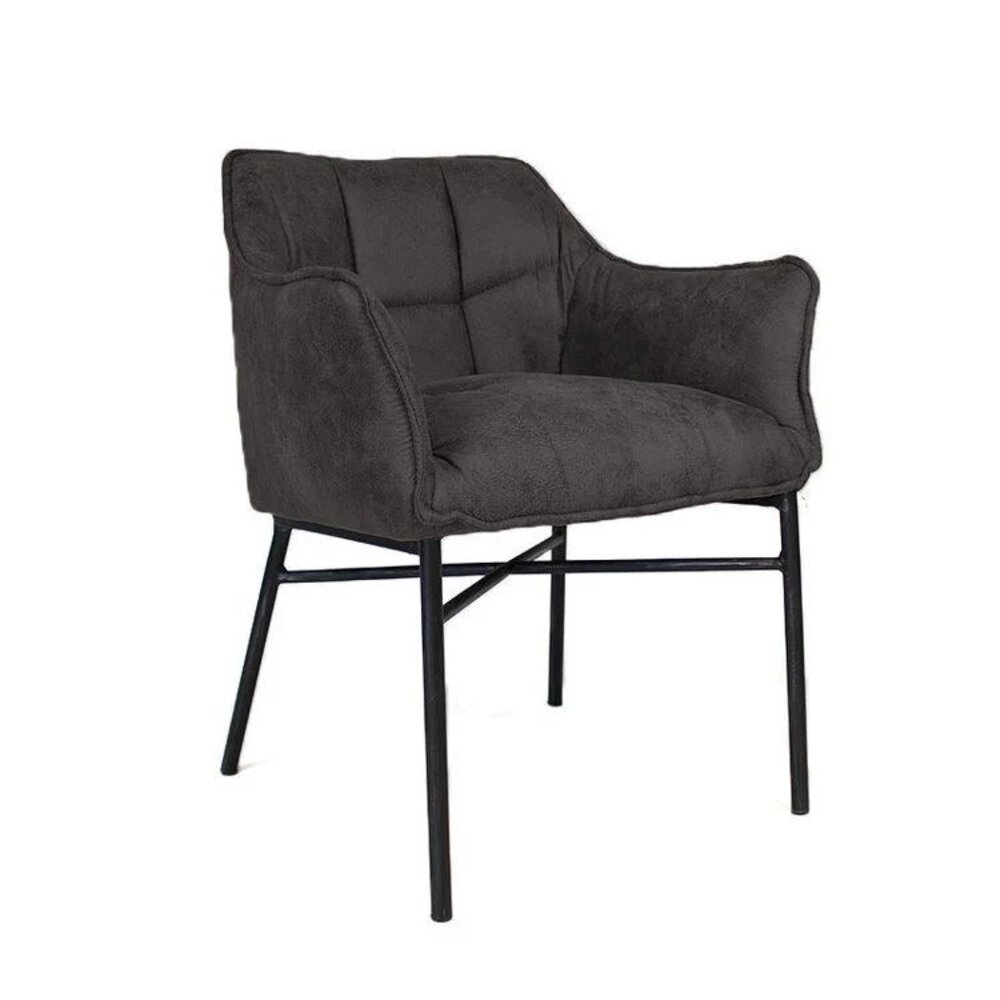 Stoel Lania microvezel antraciet 62 cm