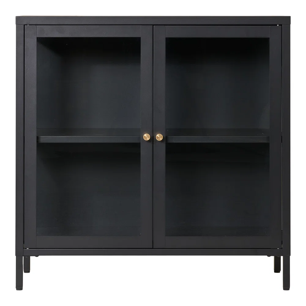 Kast Orro staal zwart 80 × 80 cm hoog