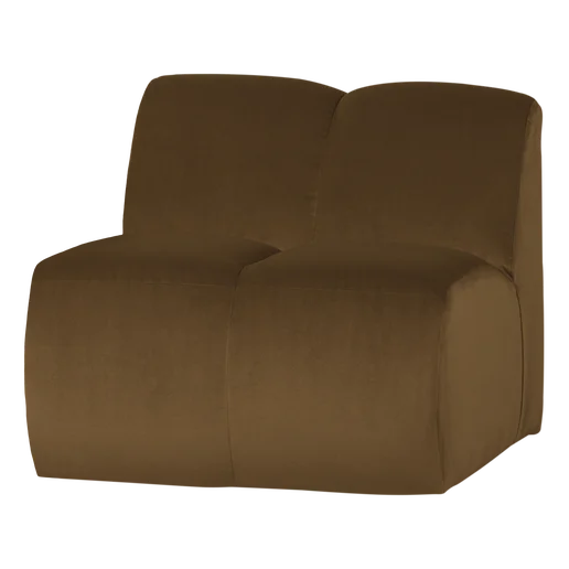 Bank Zanla velours geel 1-zits 84 cm