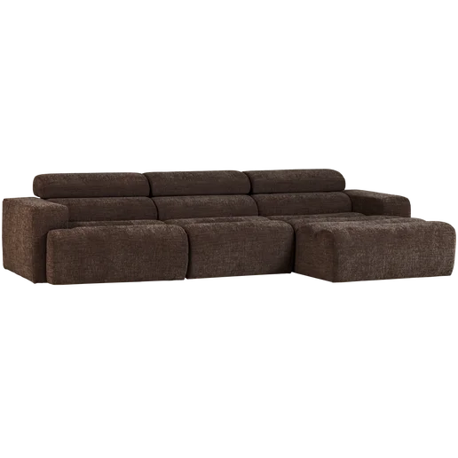 Chaise longue Orel bruin rechts