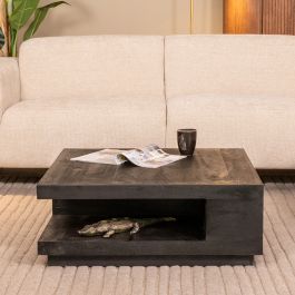 Salontafel Hele mangohout zwart