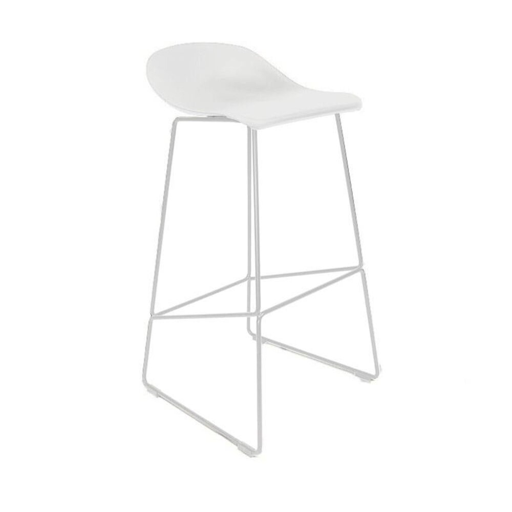 Barkruk Zanel kunststof wit 76 cm