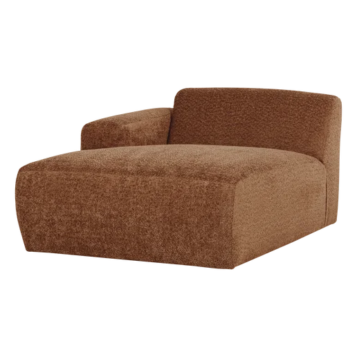 Chaise longue Belel wol bruin links
