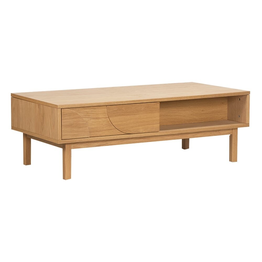 Salontafel Hela MDF + eikenfineer blank eiken 120 × 40 cm