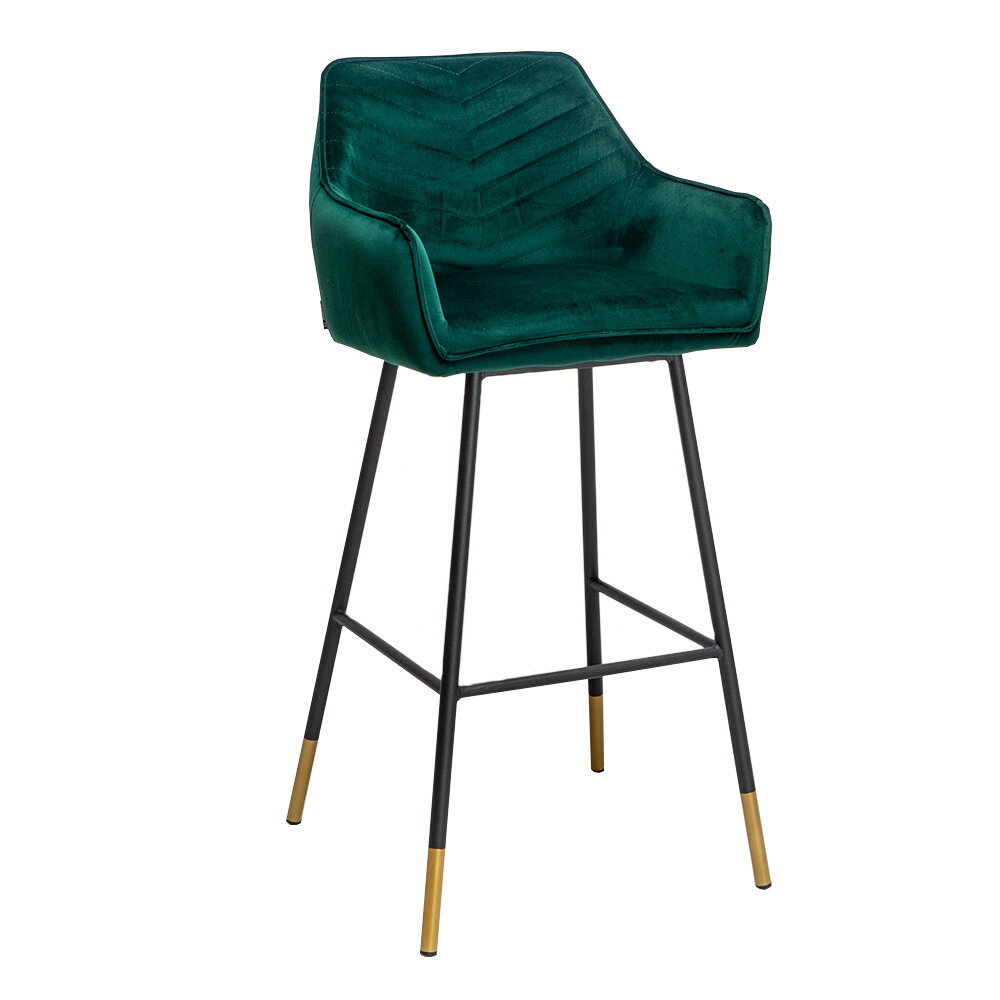 Barkruk Tervo velours donkergroen 65 cm