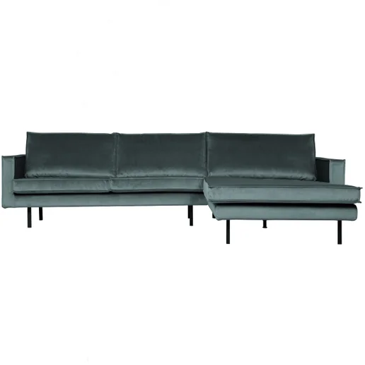 Chaise longue Levto polyester blauw rechts 300 cm