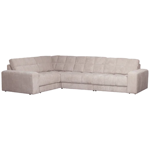 Hoekbank Tervo polyester naturel links
