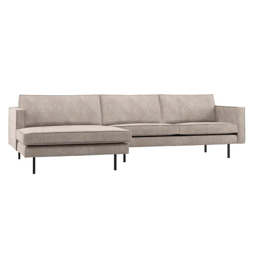 Chaise longue Calna bruin links 300 × 85 cm hoog