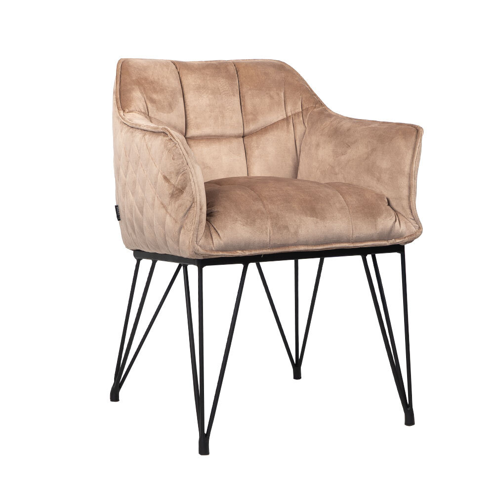 Stoel Kala velours taupe 62 cm