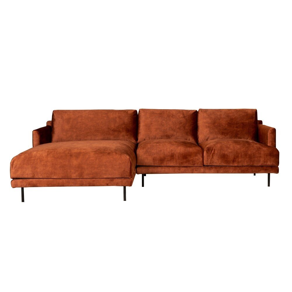Hoekbank Ralto velours koper links