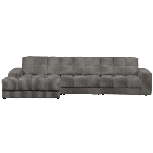 Chaise longue Valmi polyester grijs links 316 × 78 cm hoog