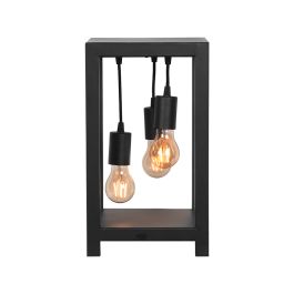 Tafellamp Koron metaal zwart 23 cm