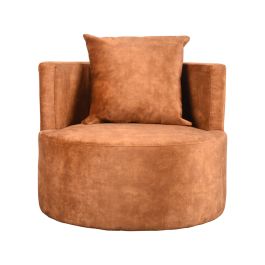 Fauteuil Vinen velours ocher 9 oker 90 cm