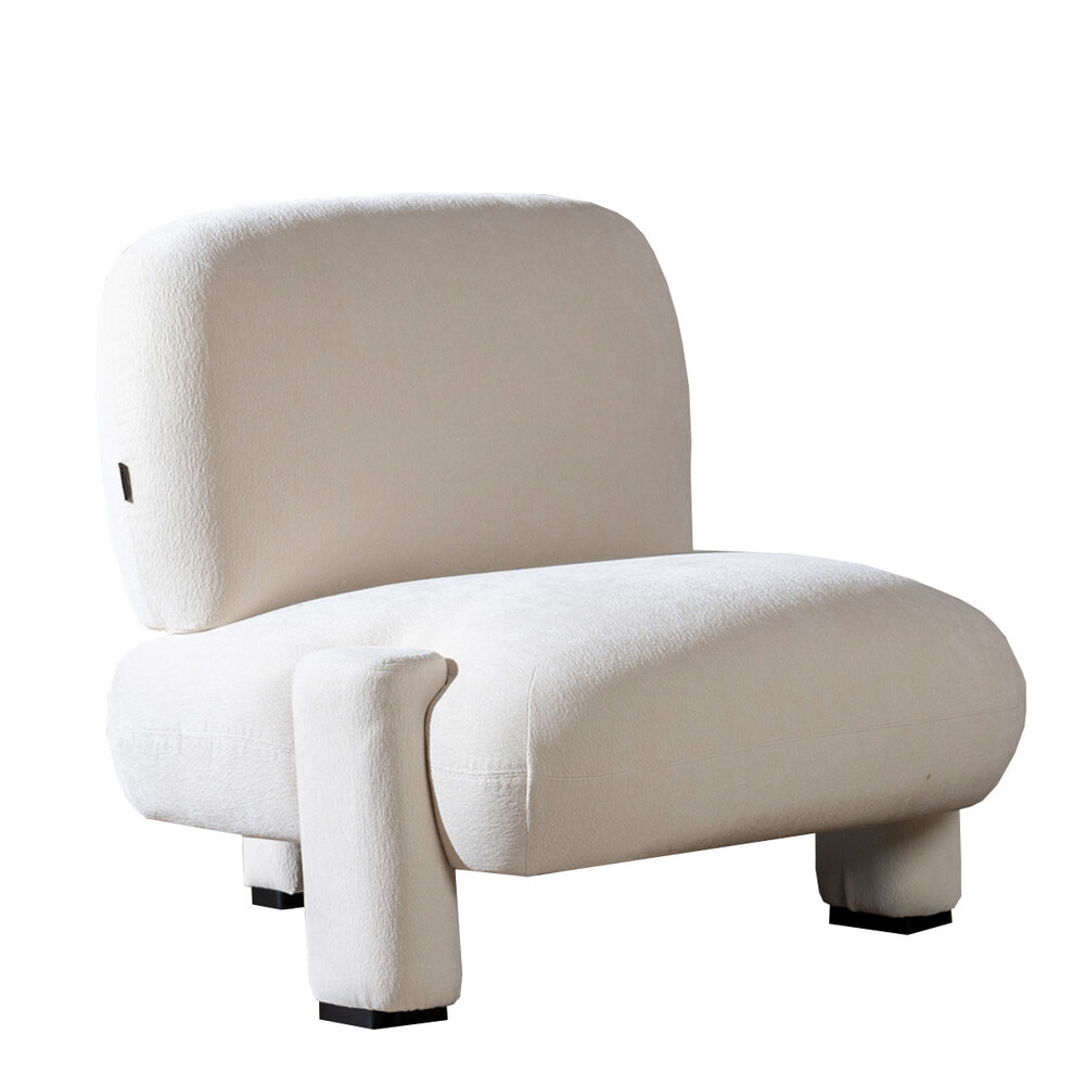 Fauteuil Levar chenille gebroken wit
