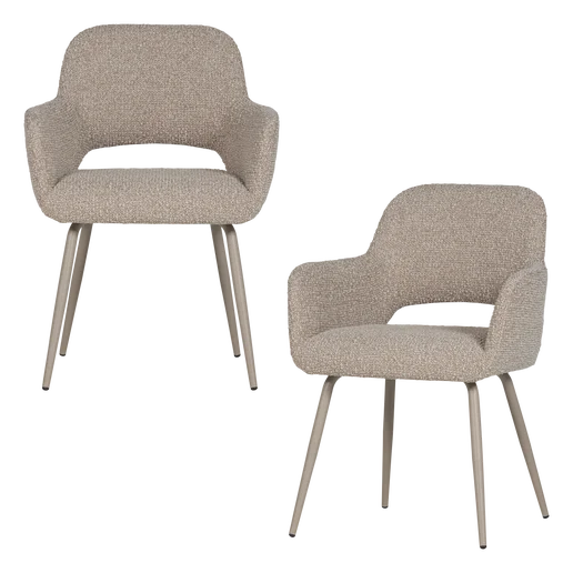 Eetkamerstoel Novio beige set van