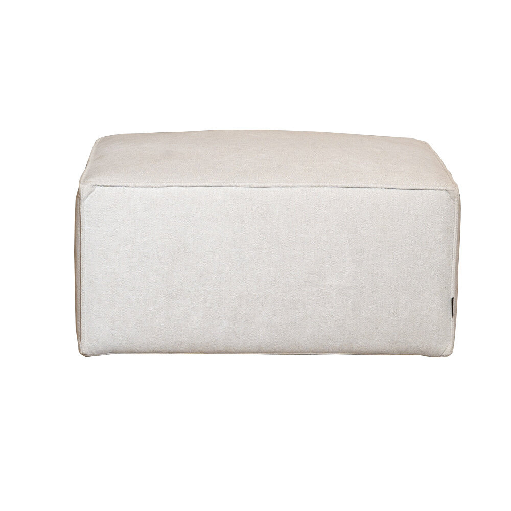 Poef Levmi polyester wit 82 cm