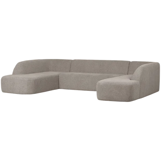 Bank Galrivo polyester beige 339 × 77 cm hoog