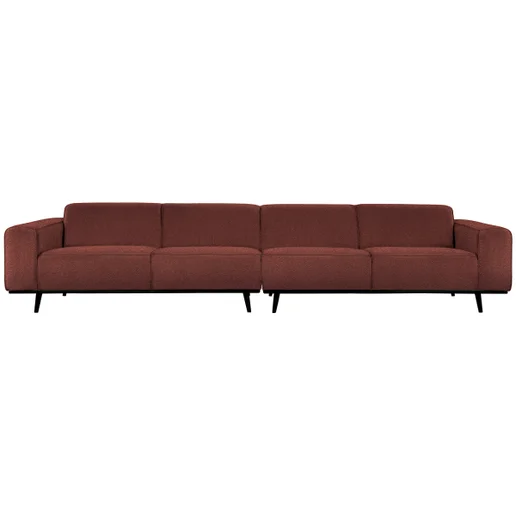 Bank Zeltel polyester rood 4-zits 372 cm