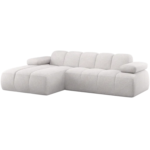 Chaise longue Brato beige links 284 × 74 cm hoog